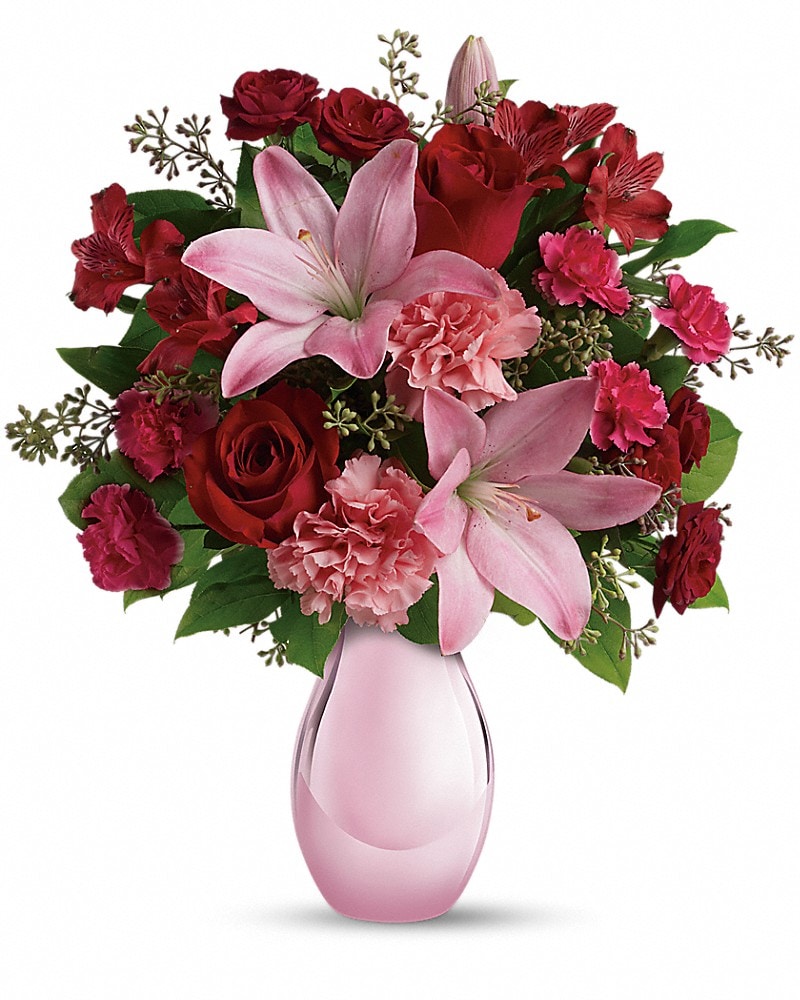 Teleflora's Roses And Pearls Bouquet