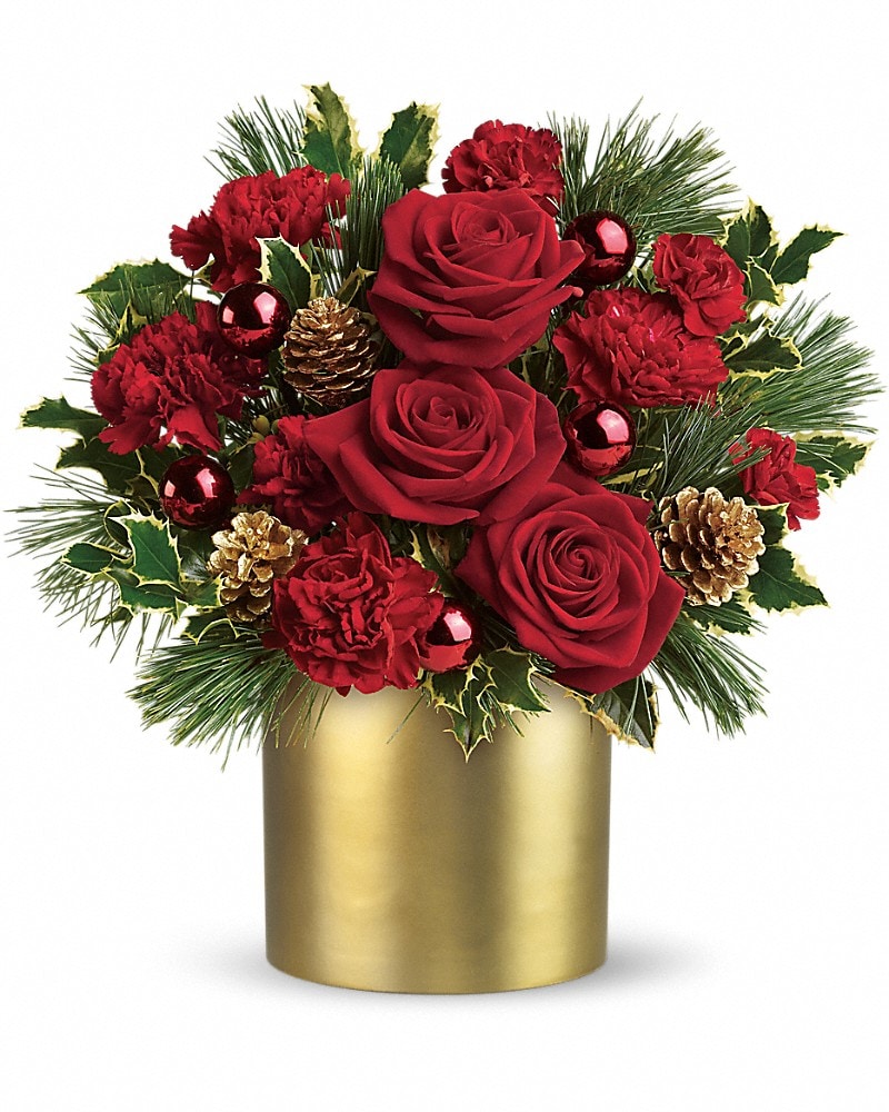 Royal Holiday Roses Flower Arrangement