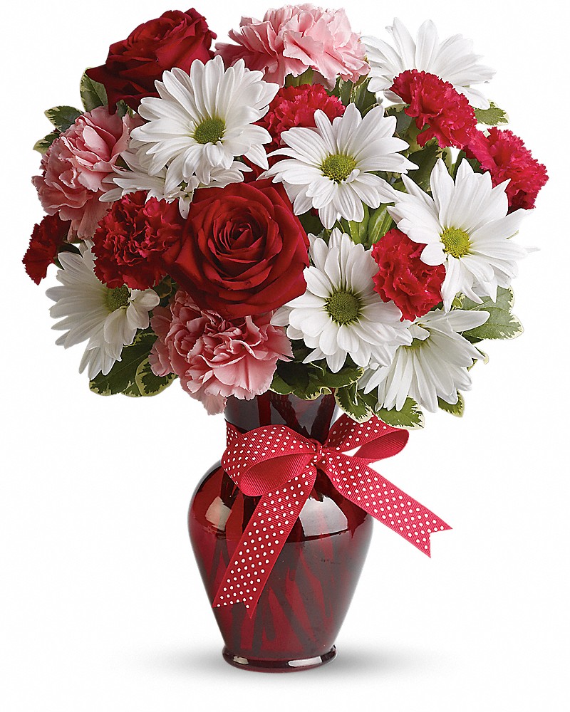 Hugs And Kisses Bouquet With Red Roses
