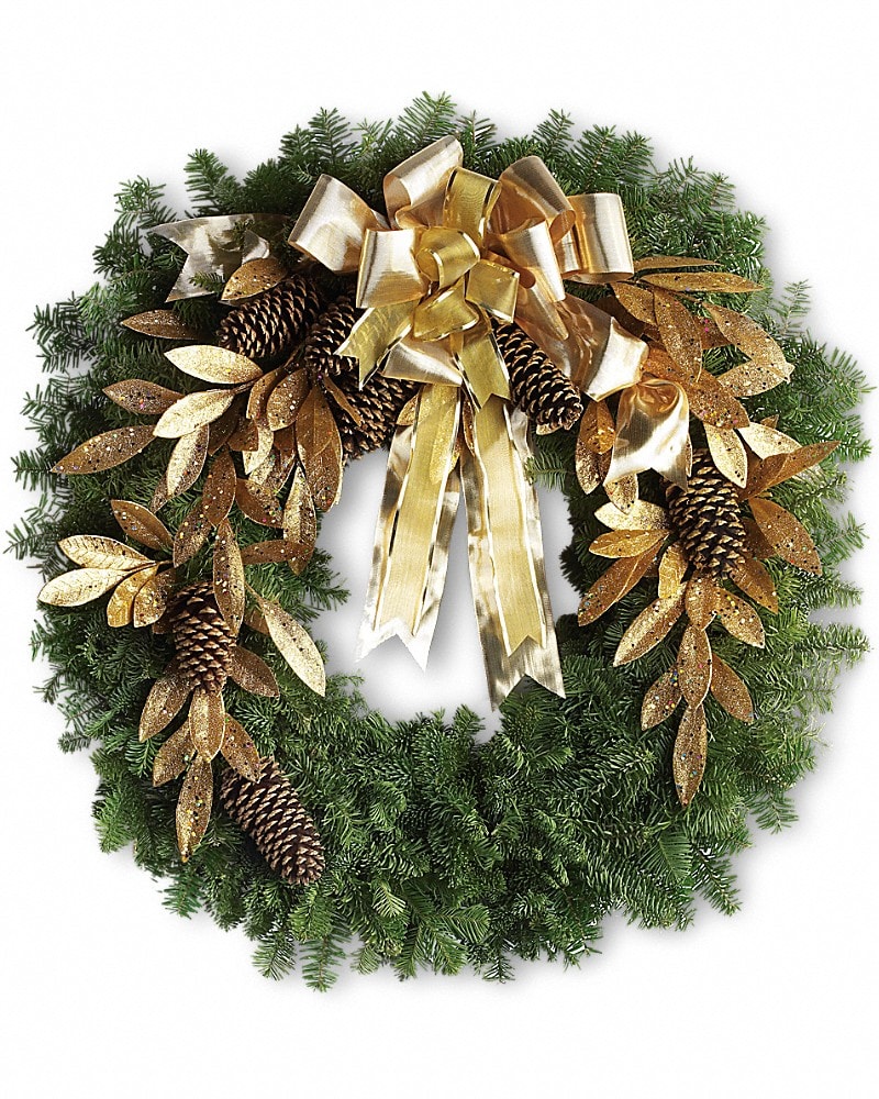 Glitter &amp; Gold Wreath Bouquet