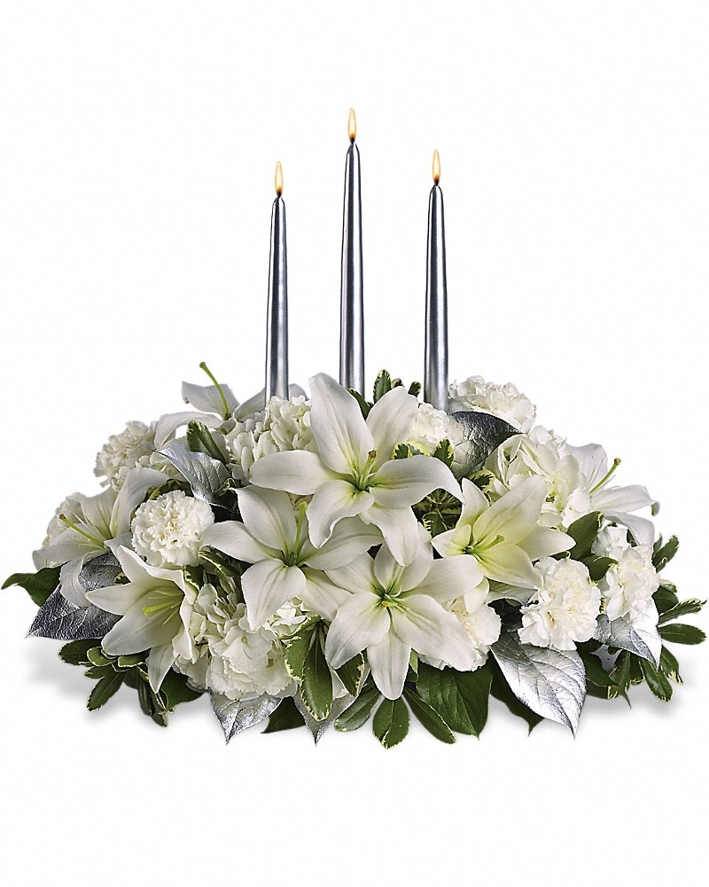 Silver Elegance Centerpiece Bouquet