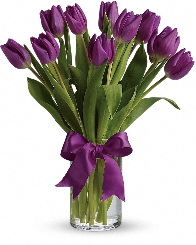 Passionate Purple Tulips Bouquet