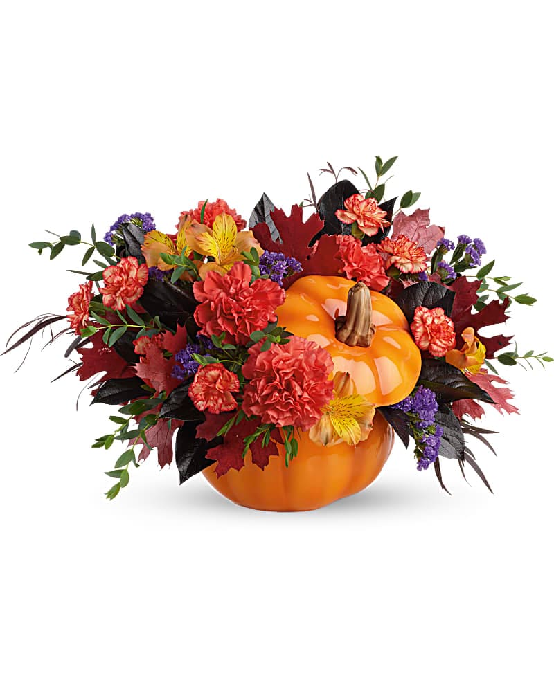 Teleflora's Hauntingly Pretty Pumpkin Bouquet