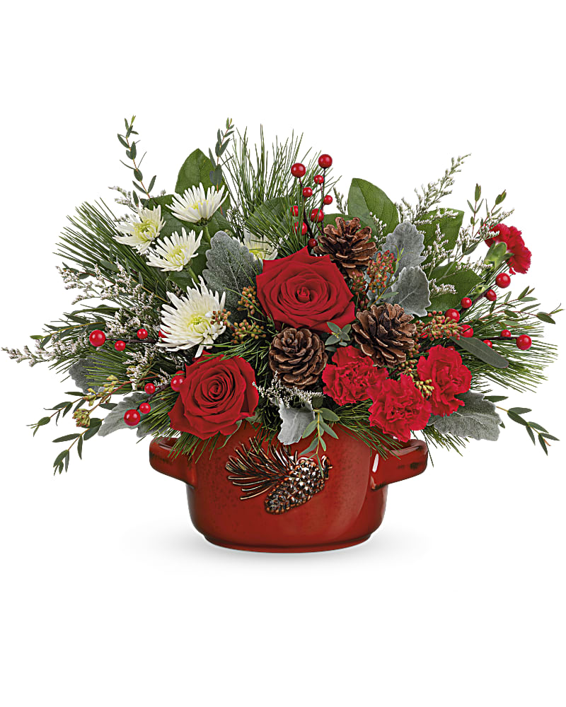 Teleflora's Vintage Stoneware Centerpiece