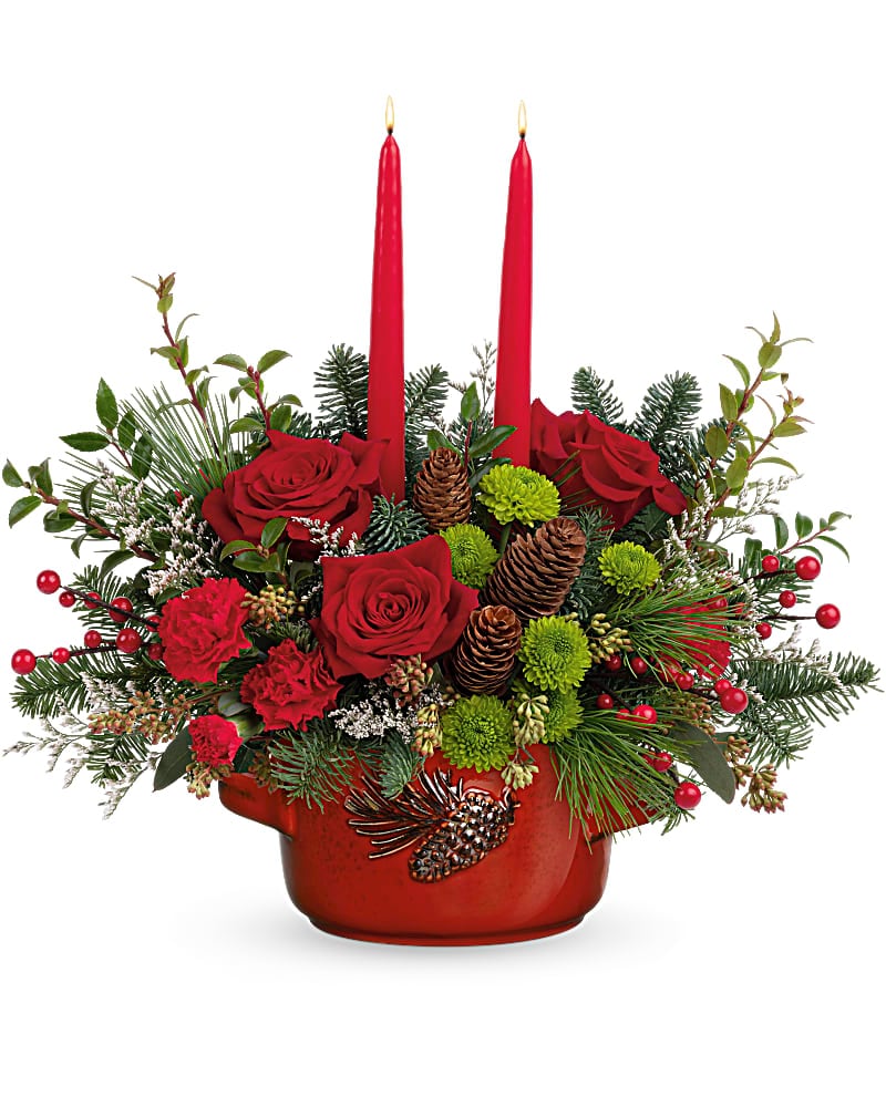 Teleflora's Artisanal Pinecone Centerpiece