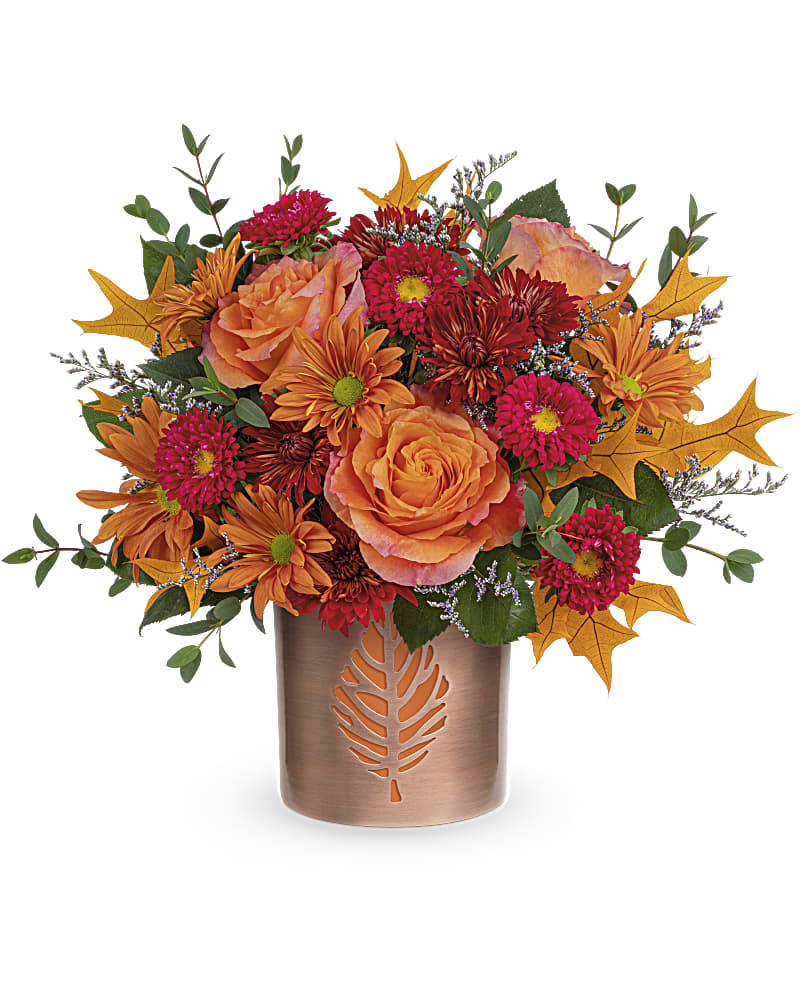 Teleflora's Leaves Of Copper Bouquet