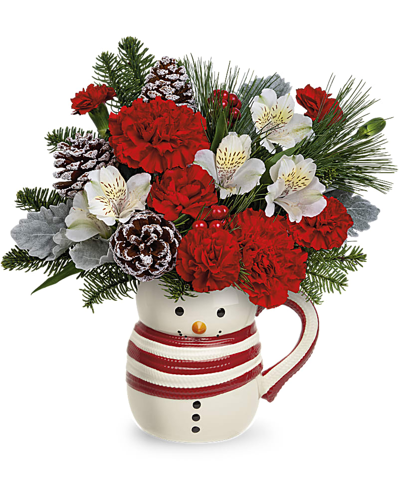 Teleflora's Send A Hug Christmas Frosty Bouquet