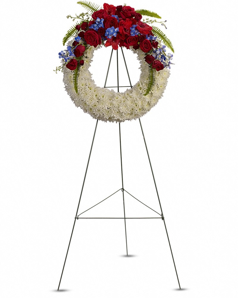 Reflections of Glory Wreath Sympathy Arrangement
