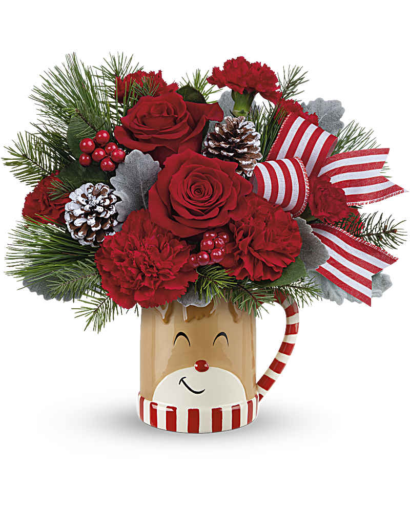Teleflora's Send A Hug Reindeer Wish Bouquet