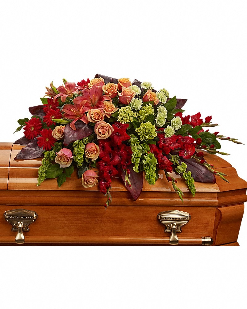 A Fond Farewell Casket Spray Bouquet