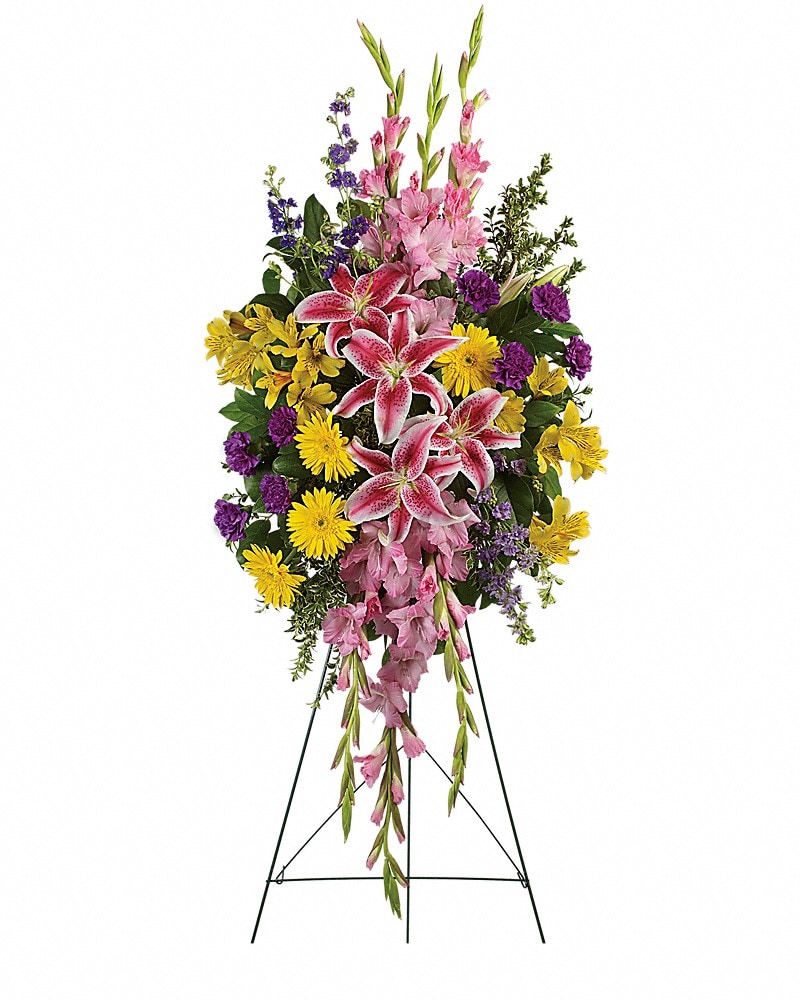 Rainbow Of Remembrance Spray Sympathy Arrangement