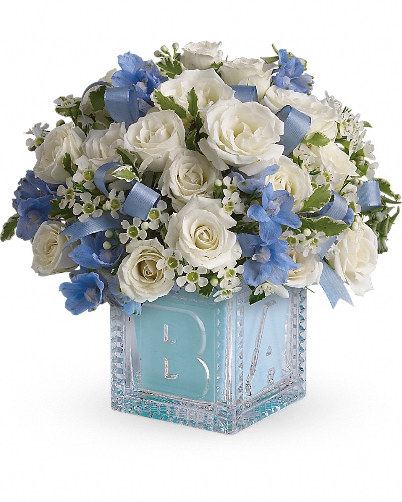 Babys First Block By Teleflora Blue