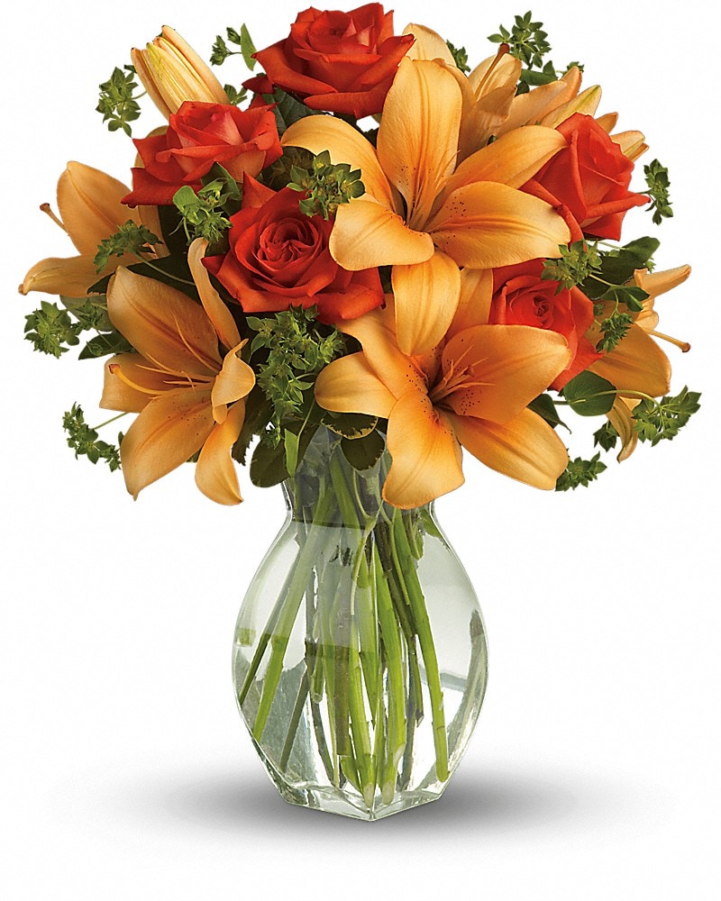 Fiery Lily And Rose