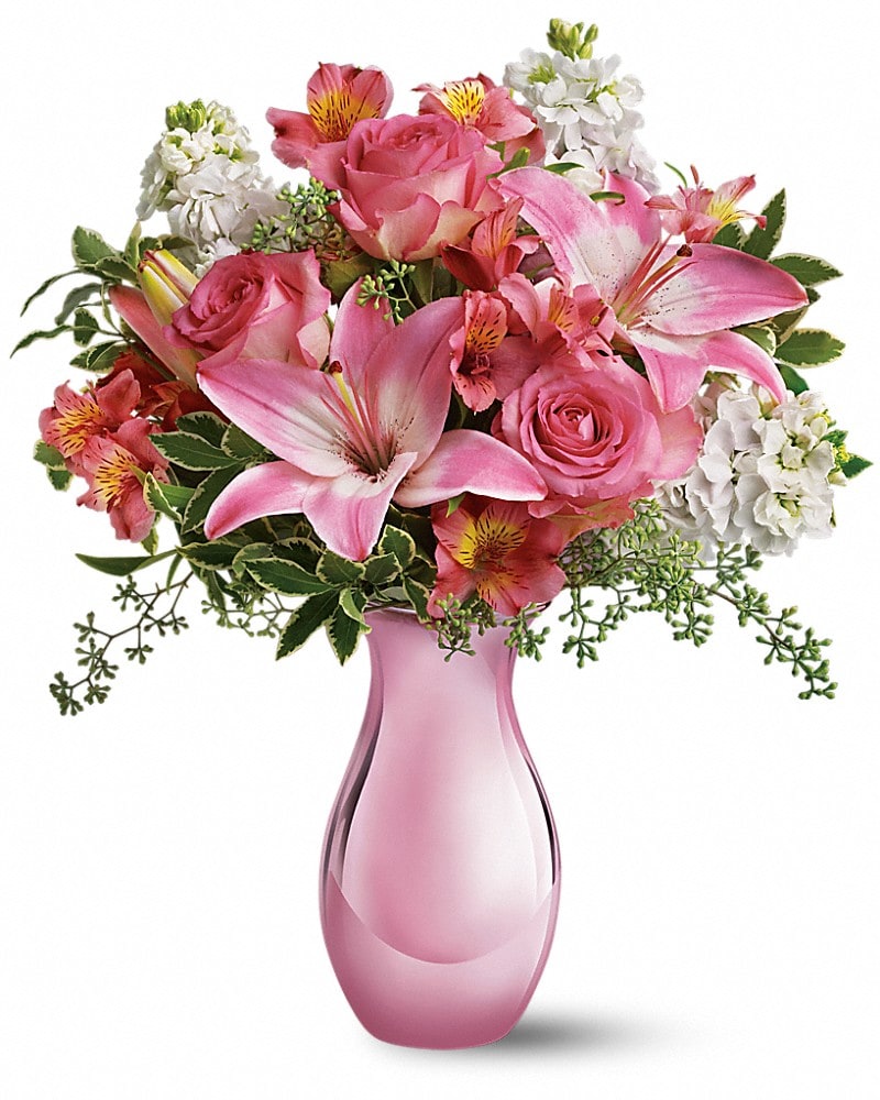 Teleflora's Pink Reflections Bouquet With Roses