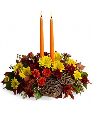 Harvest Glow Centerpiece Flower Arrangement