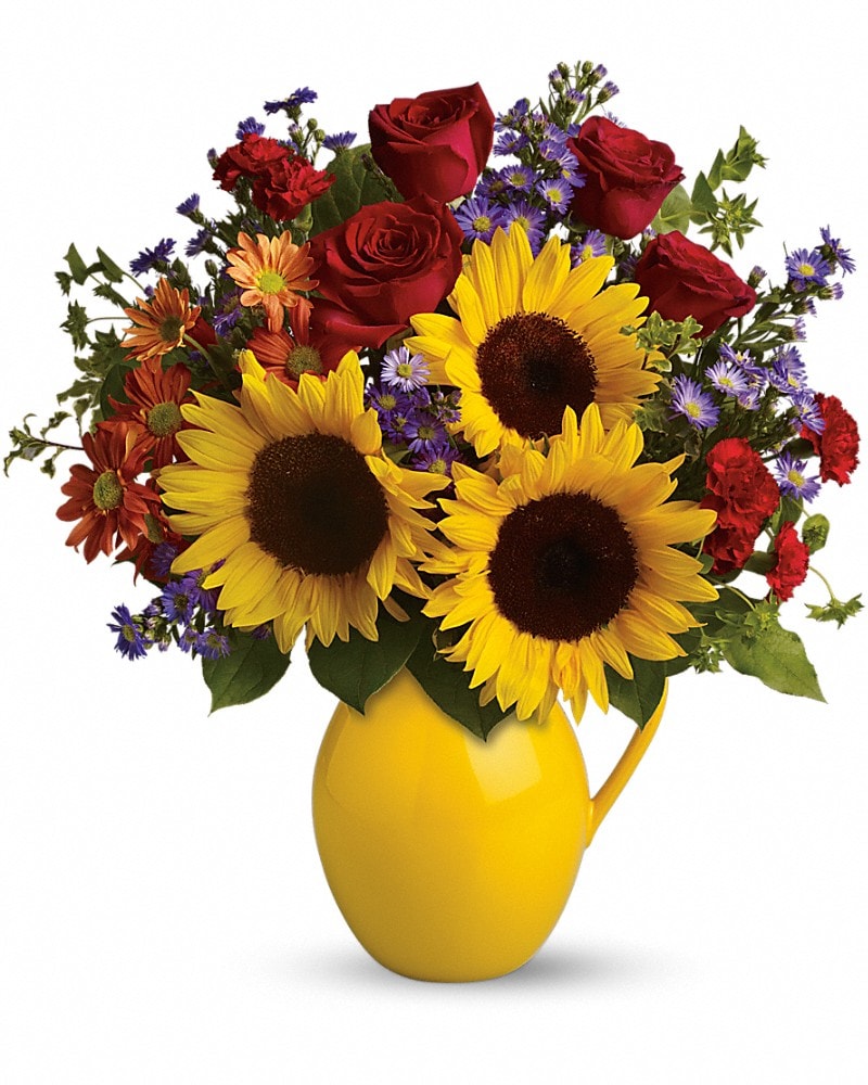 Teleflora's Sunny Day Pitcher Of Joy